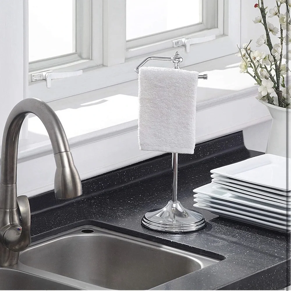 SunnyPoint Heavy‎ Weight Classic Decorative Metal Fingertip Towel Chrome